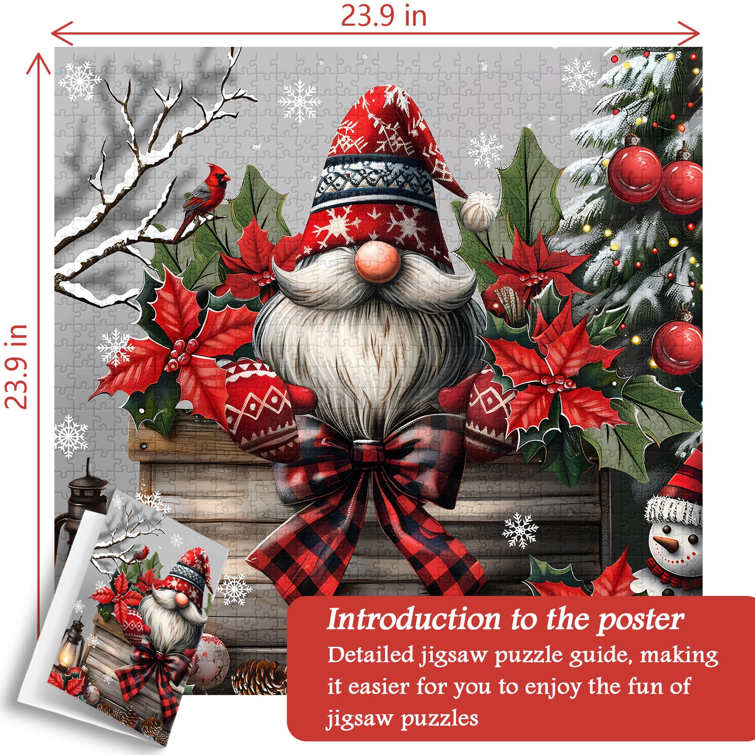 Christmas Gnome Jigsaw Puzzle 1000 Pieces