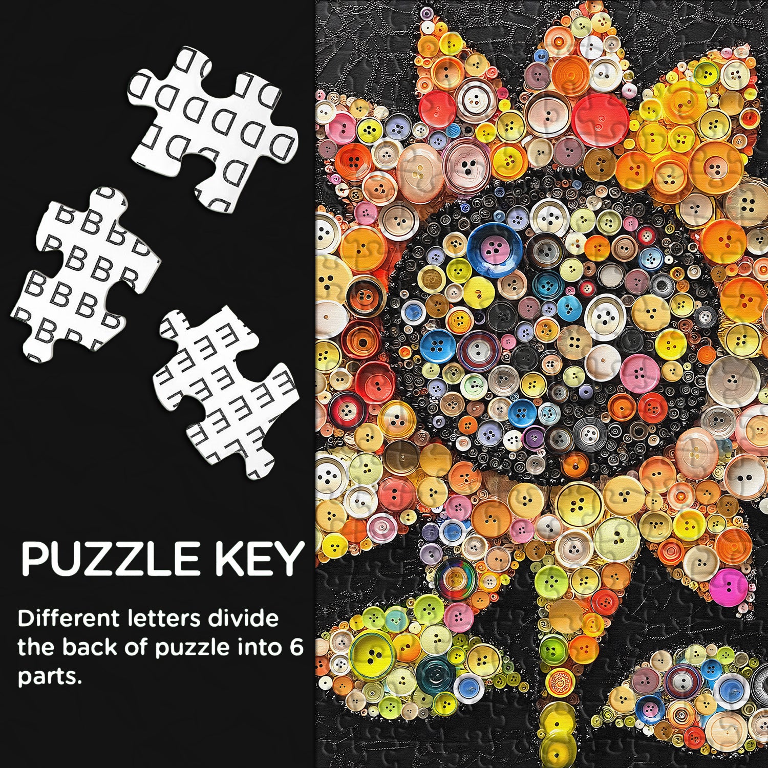 Pulsante girasole puzzle puzzle 1000 pezzi