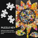 Pulsante girasole puzzle puzzle 1000 pezzi