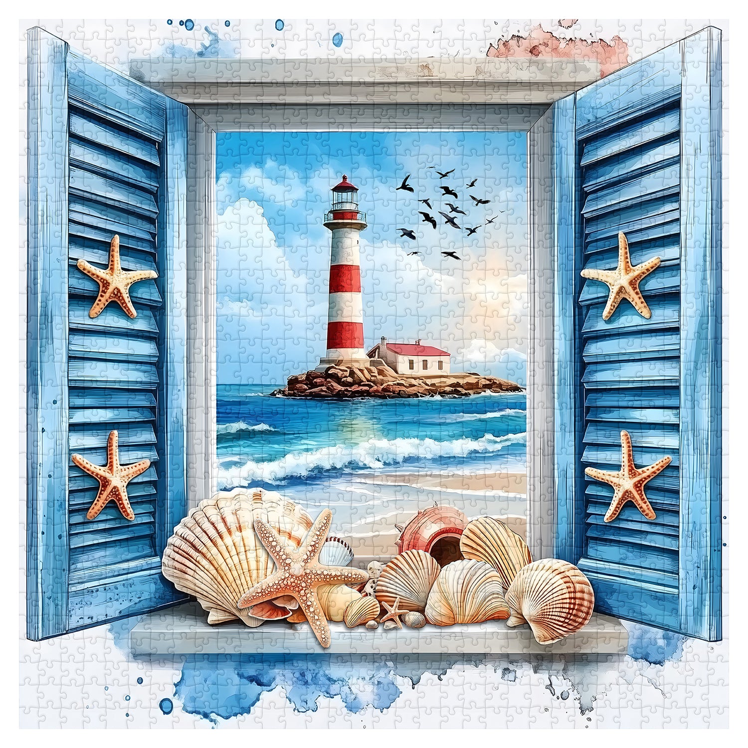 Ozeanfenster Puzzle 1000 Stücke