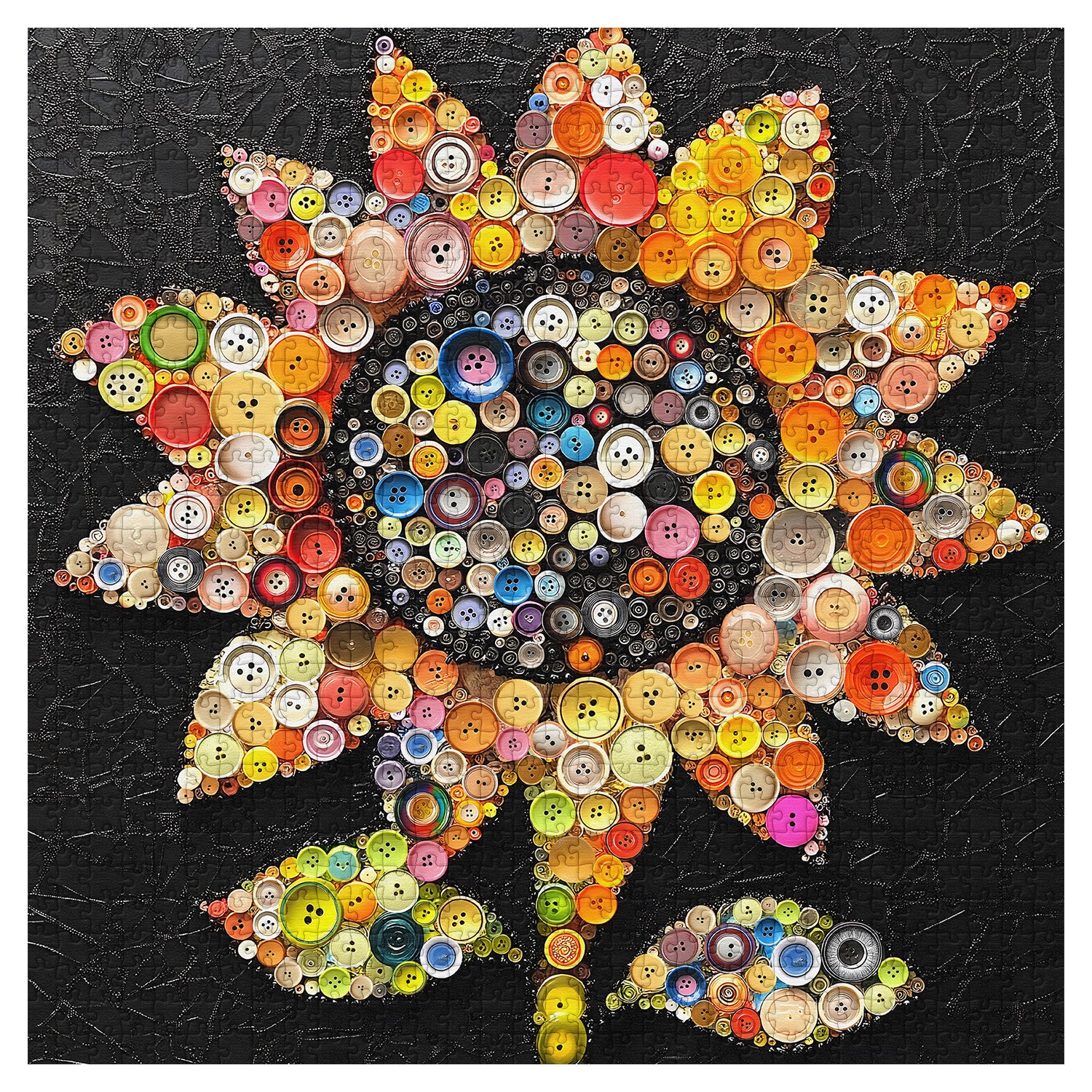 Pulsante girasole puzzle puzzle 1000 pezzi