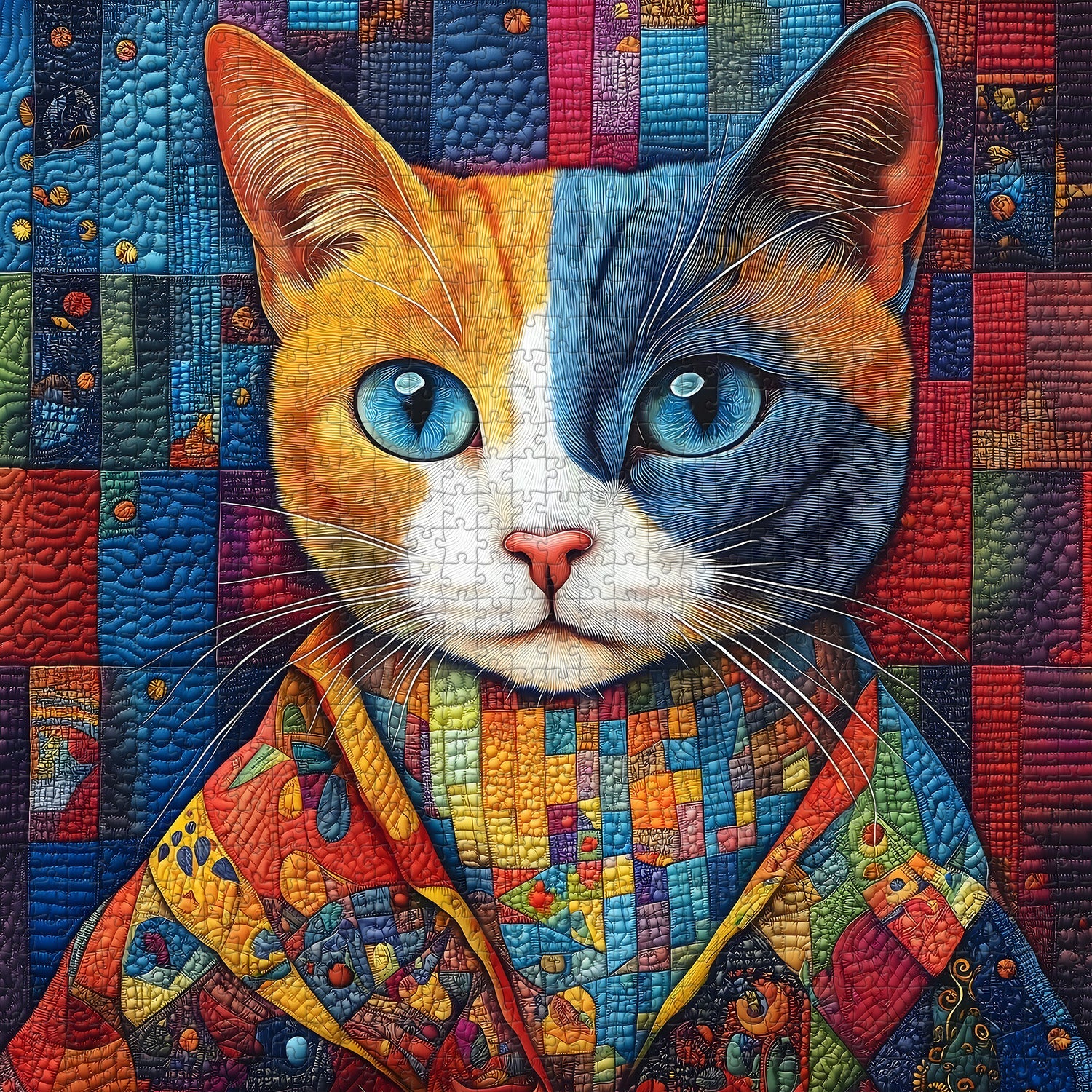Patchwork -Katzen -Puzzles 1000 Stücke