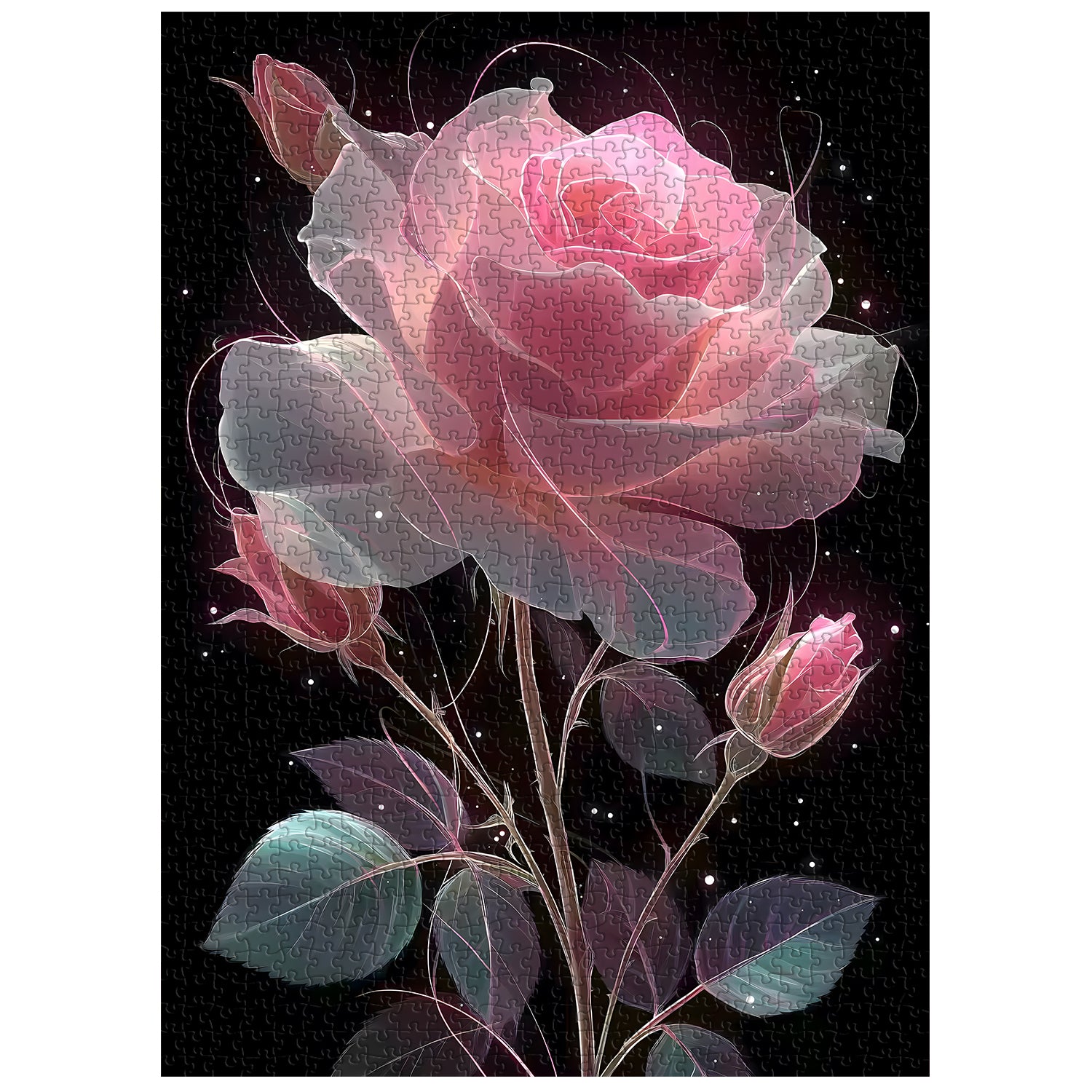 Regentropfen Rose Jigsaw Rätsel 1000 Stücke