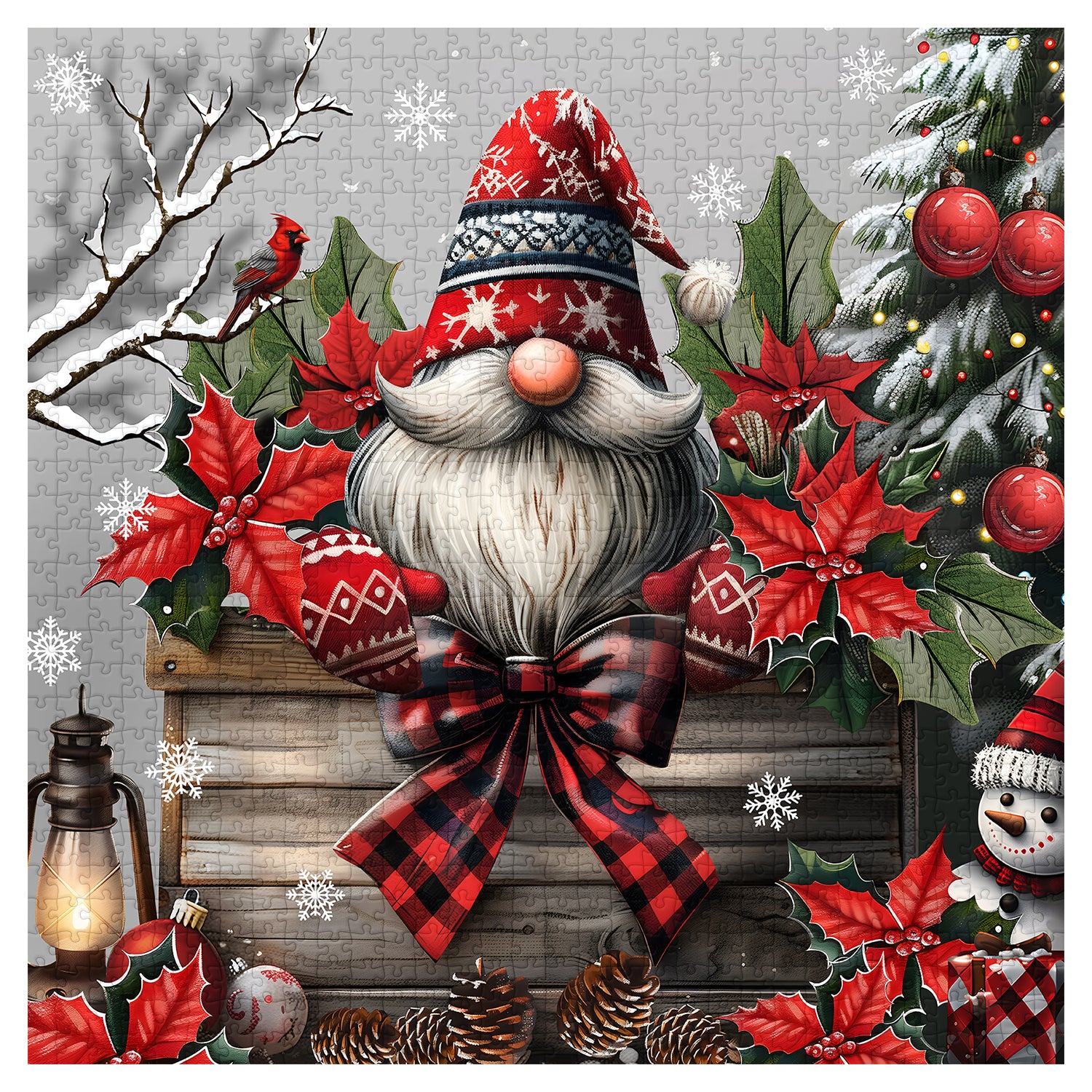 Christmas Gnome Jigsaw Puzzle 1000 Pieces