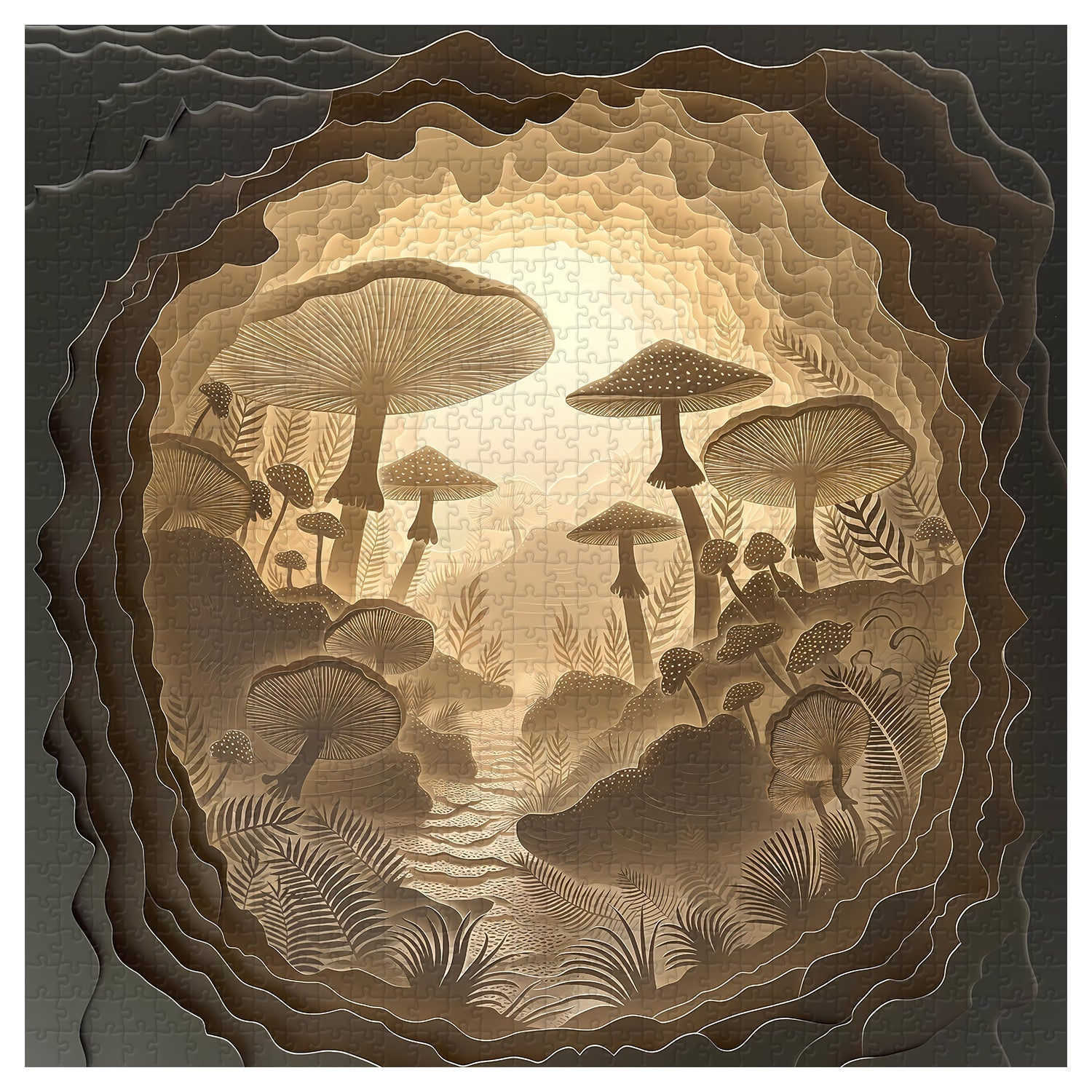 Puzzle foresta di funghi 1000 pezzi