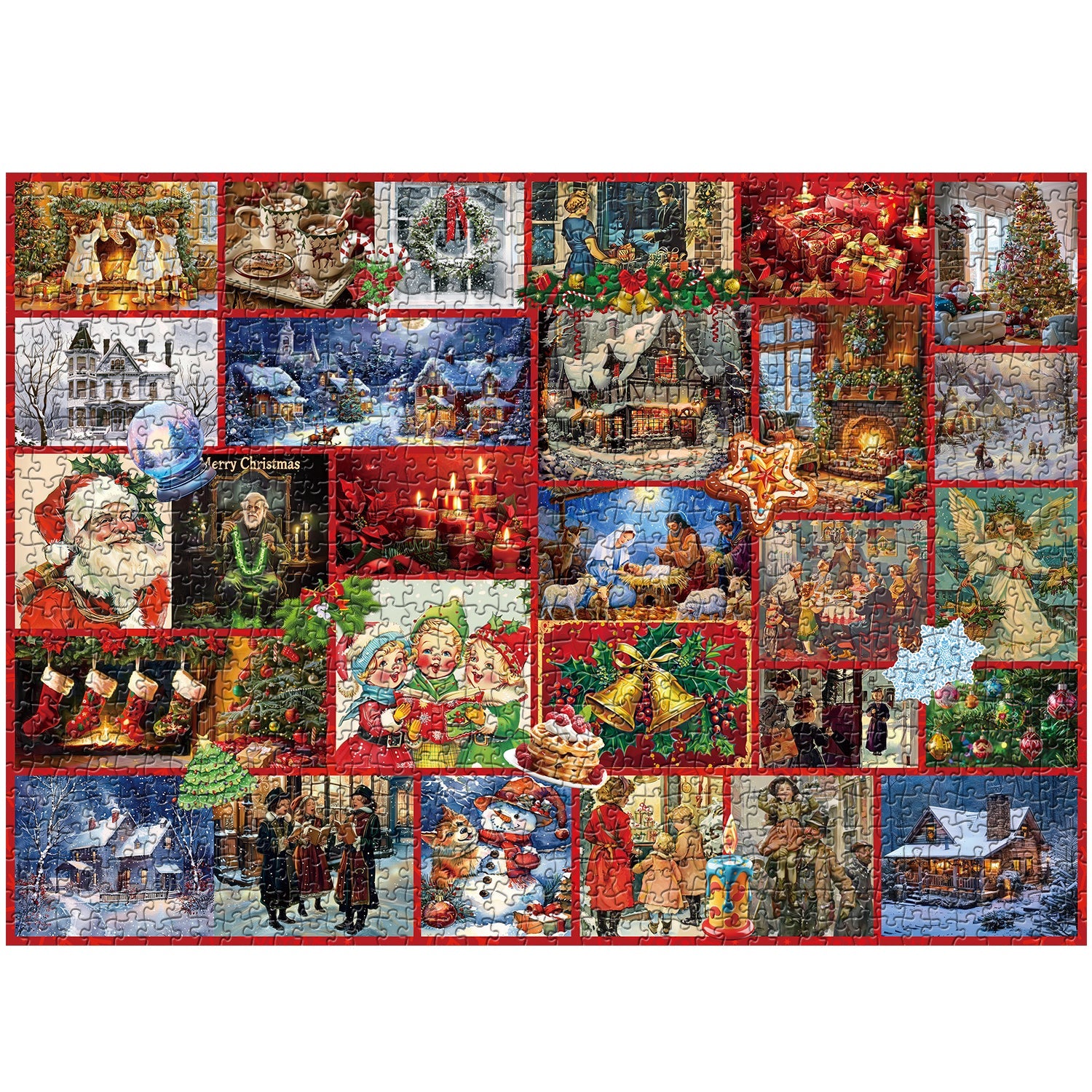 ILLUSTRAZIONE DI ILLUSTRAZIONE AVVENTIVO CALENDARIO AVVENTI PUALLE 1000 pezzi