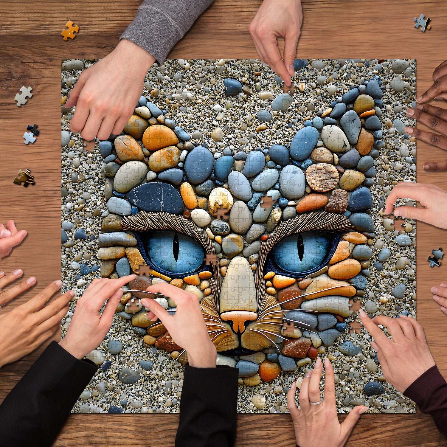 Puzzle gatto in pietra puzzle 1000 pezzi