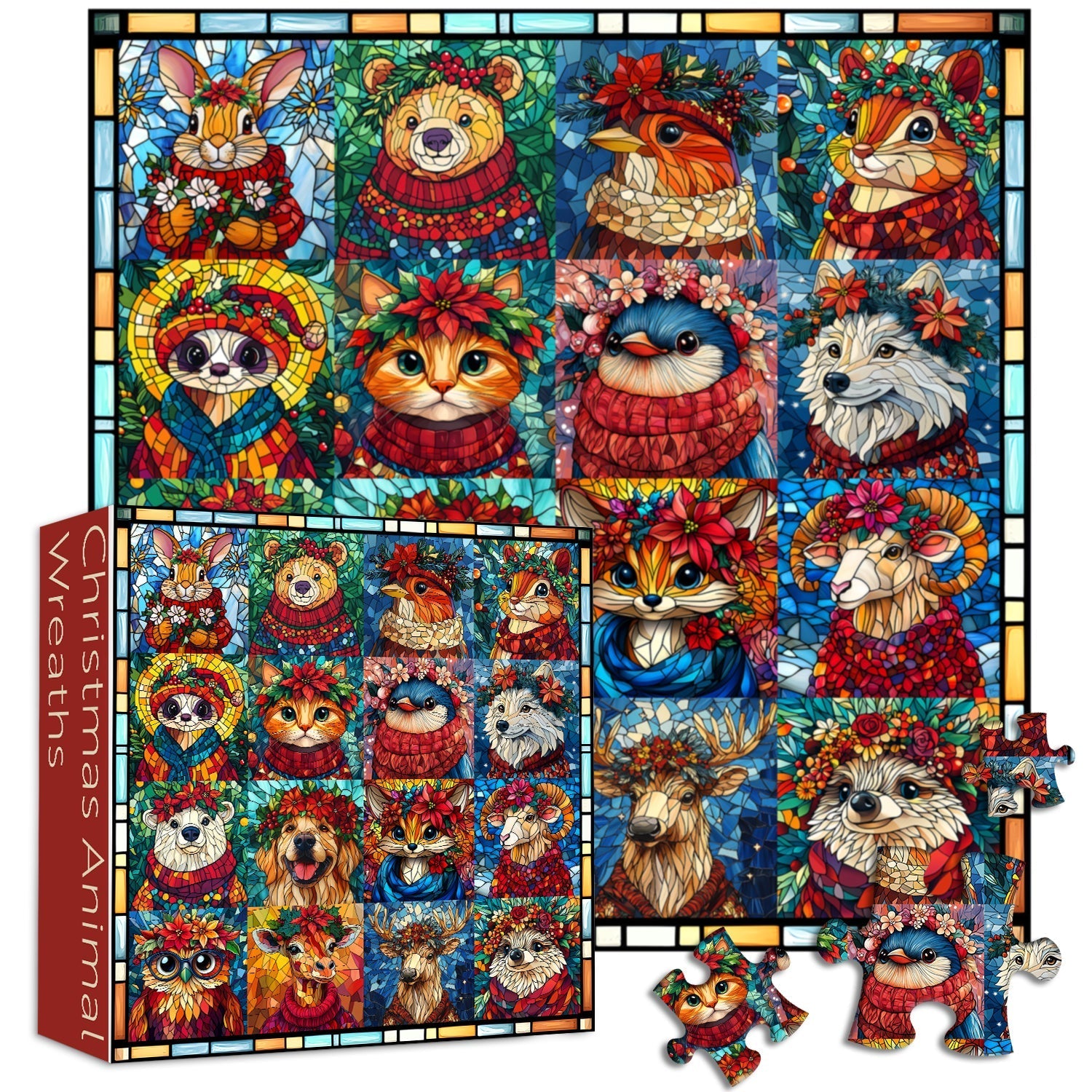 Ghirlande per animali natalizi puzzle puzzle 1000 pezzi