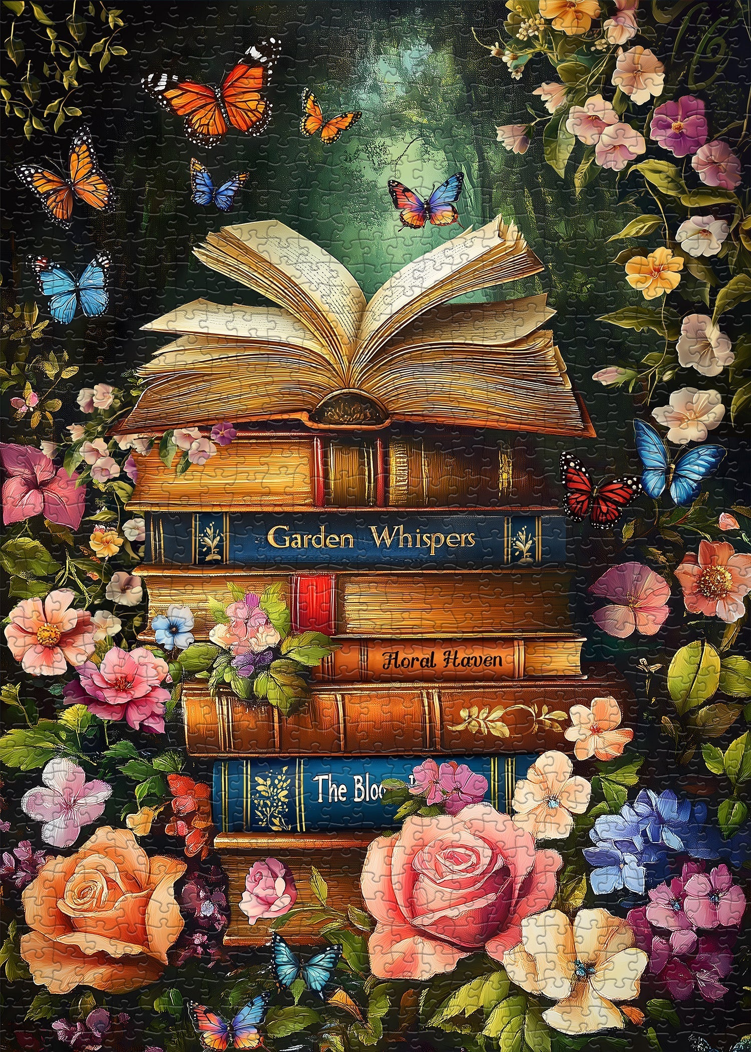 Libri e fiori puzzle puzzle 1000 pezzi