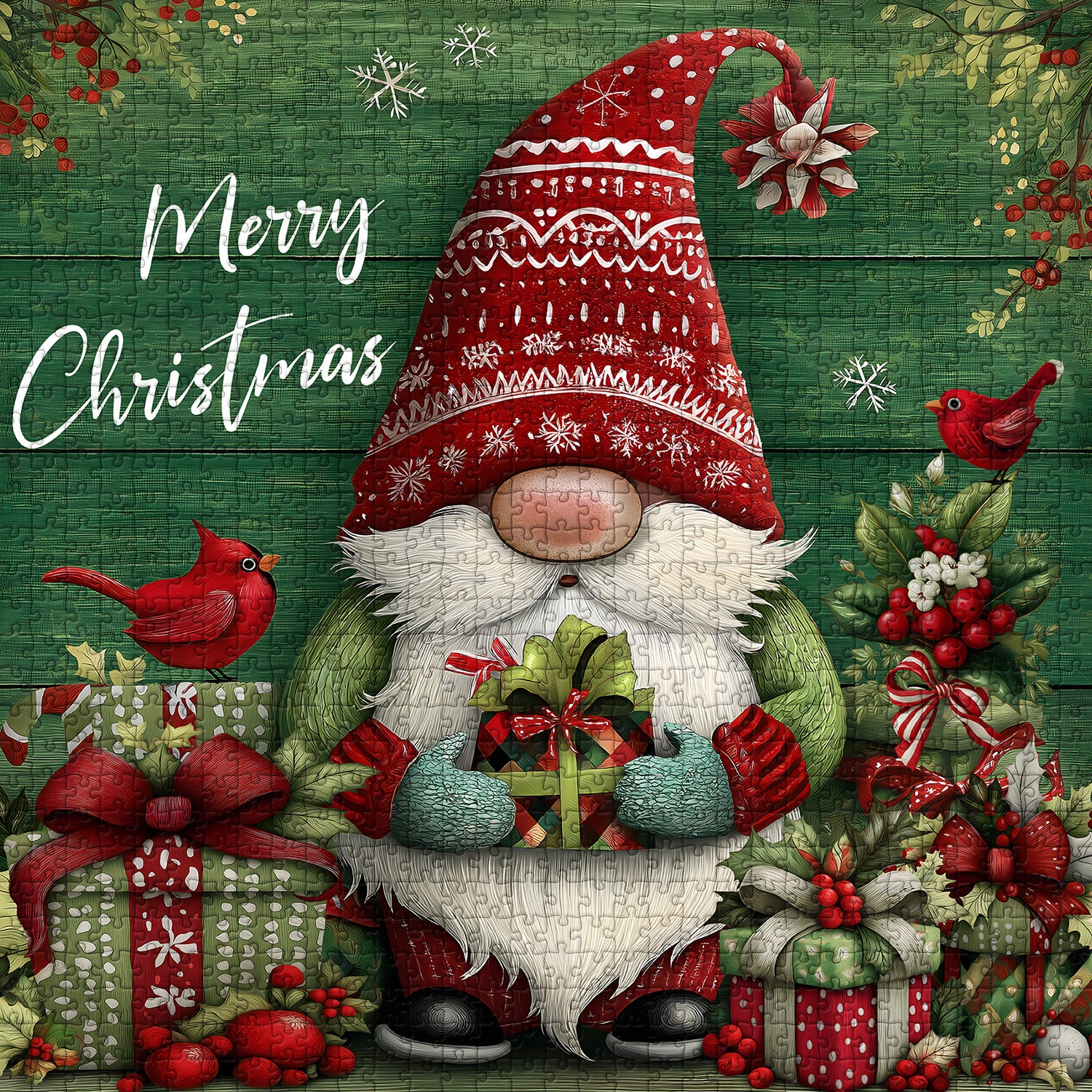 Christmas Gnome Jigsaw Puzzle 1000 Pieces