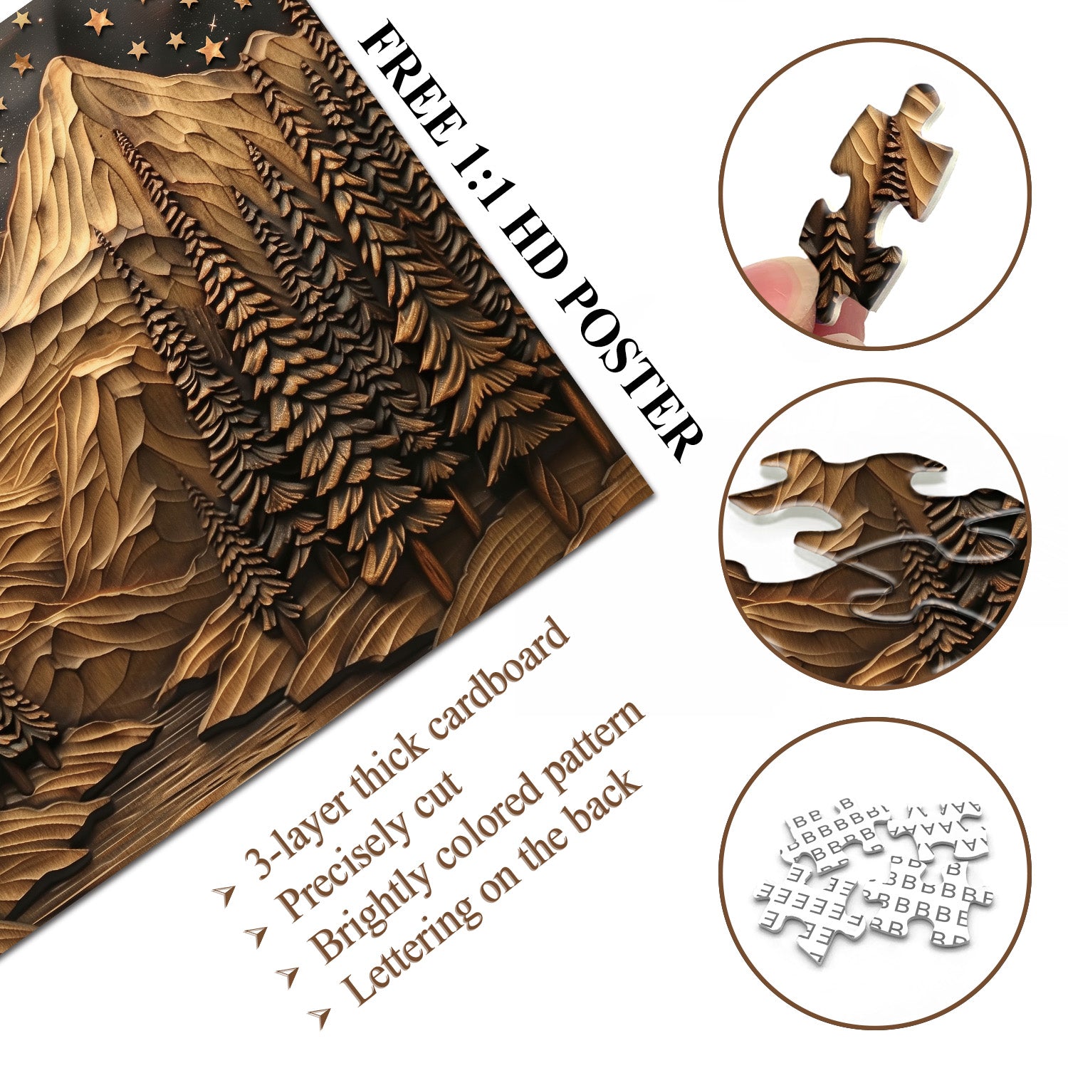 Puzzle de la foule sur bois Puzzles 1000 pièces