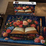 Libros y flores Rompecabezas Puzzle 1000 piezas