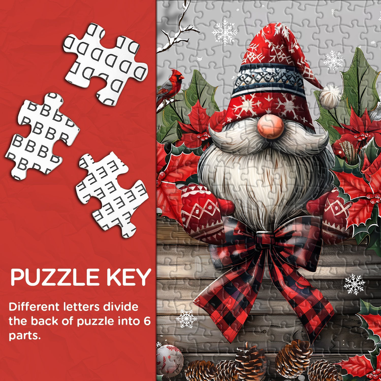 Christmas Gnome Jigsaw Puzzle 1000 Pieces