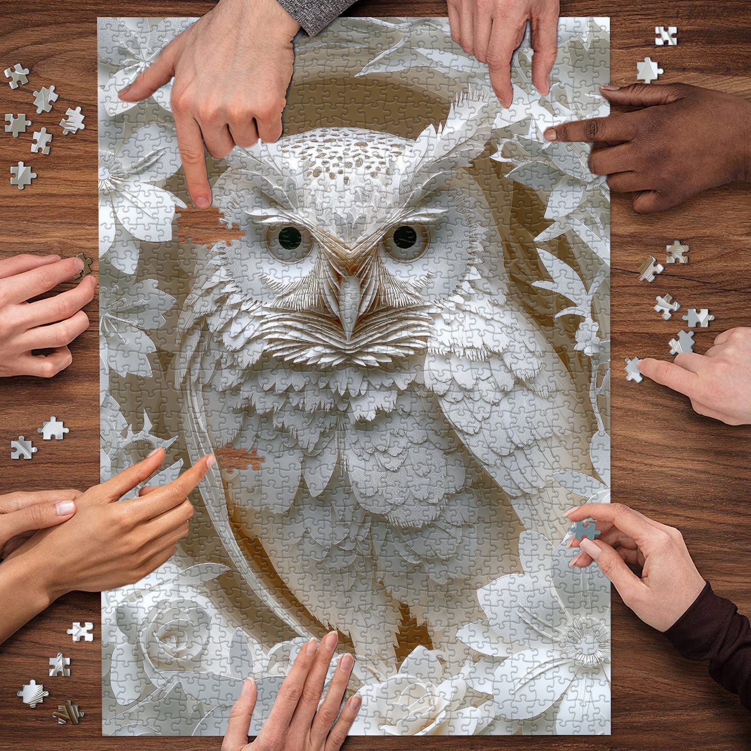 Puzzle de puzzle 3d hibou 1000 pièces