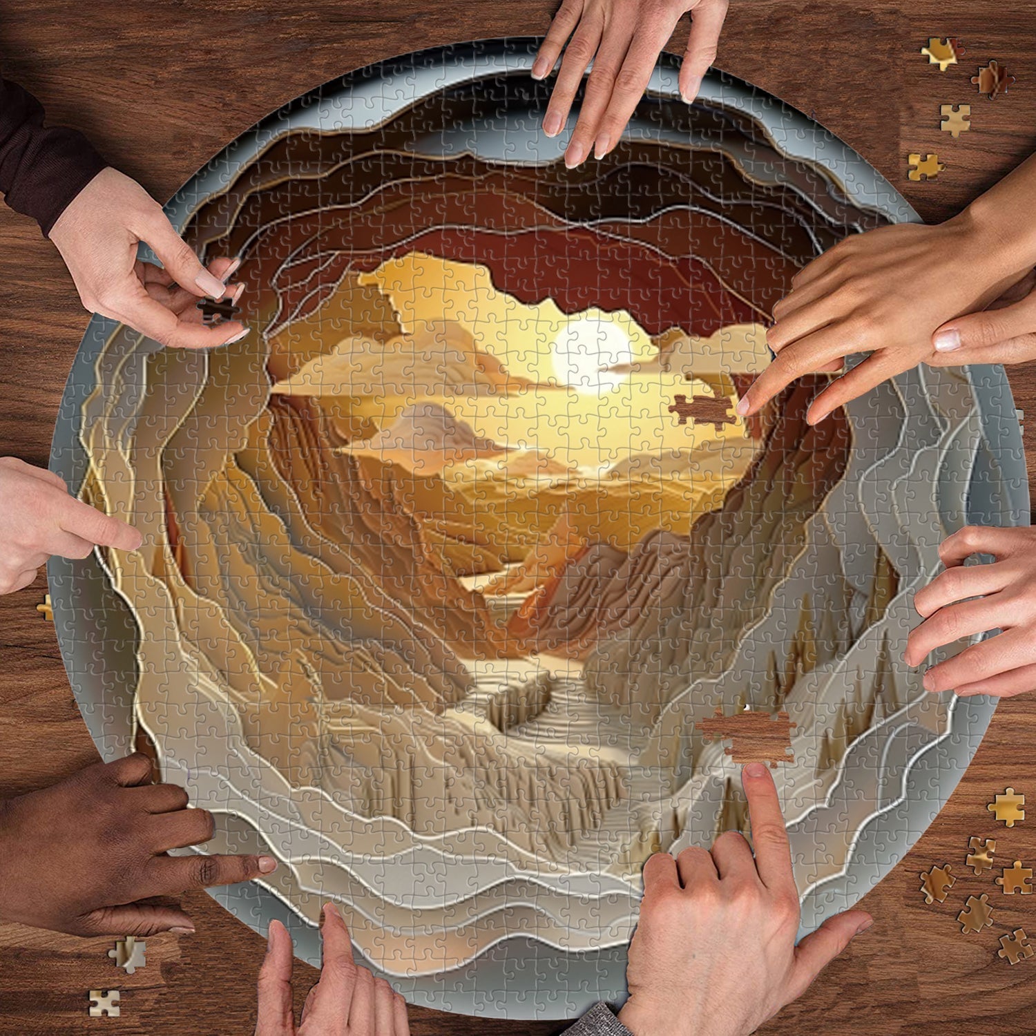 3d Valley Glow Jigsaw Puzzle 1000 pièces