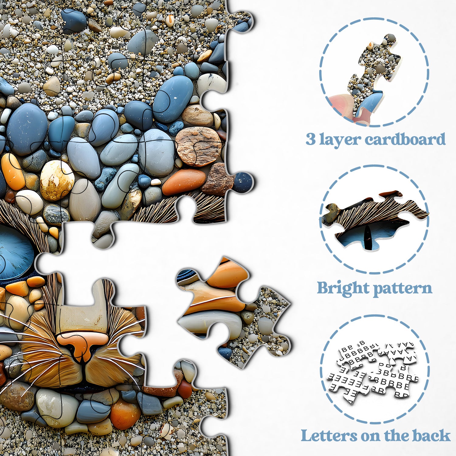 Puzzle gatto in pietra puzzle 1000 pezzi