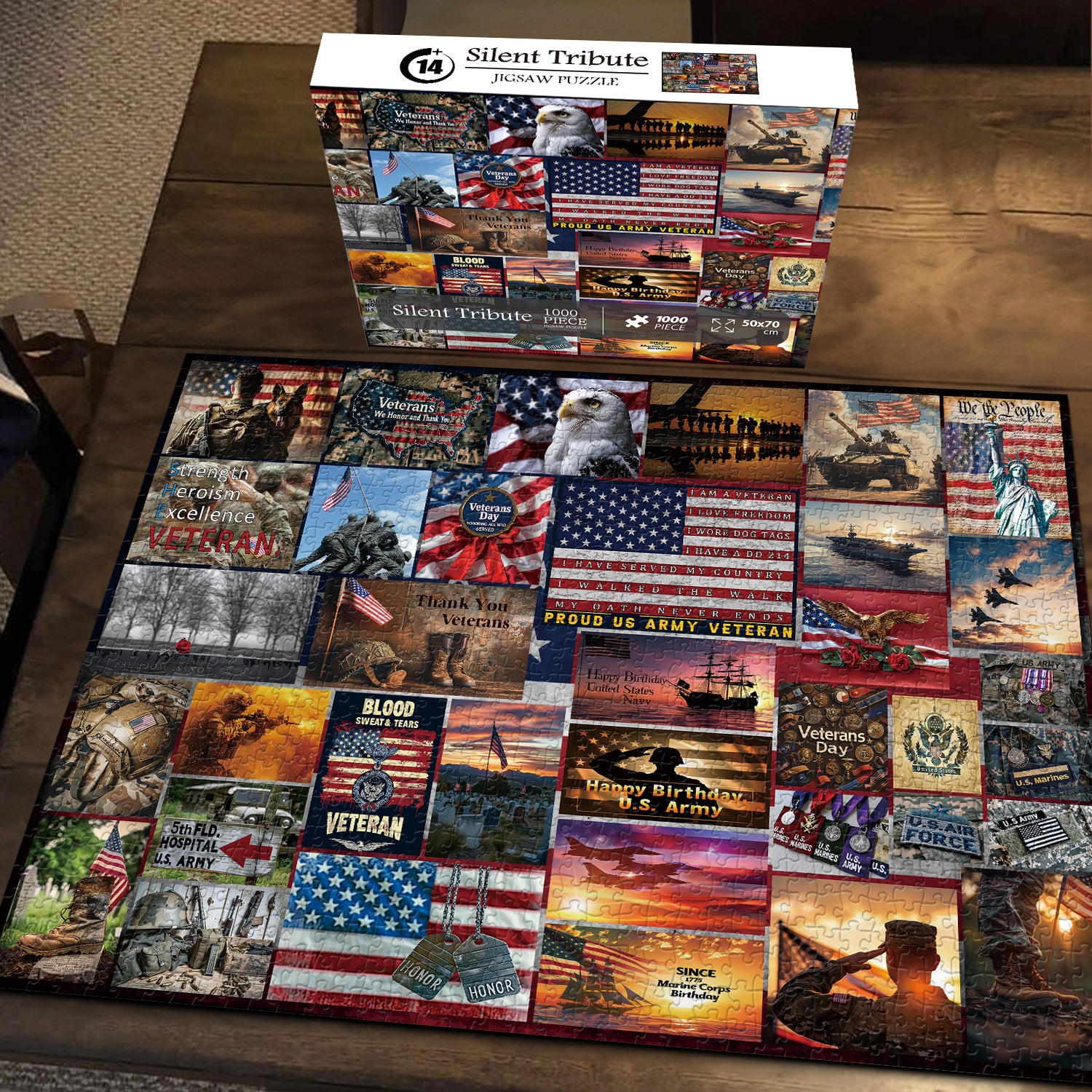 Stille Tributpuzzle Rätsel 1000 Stücke