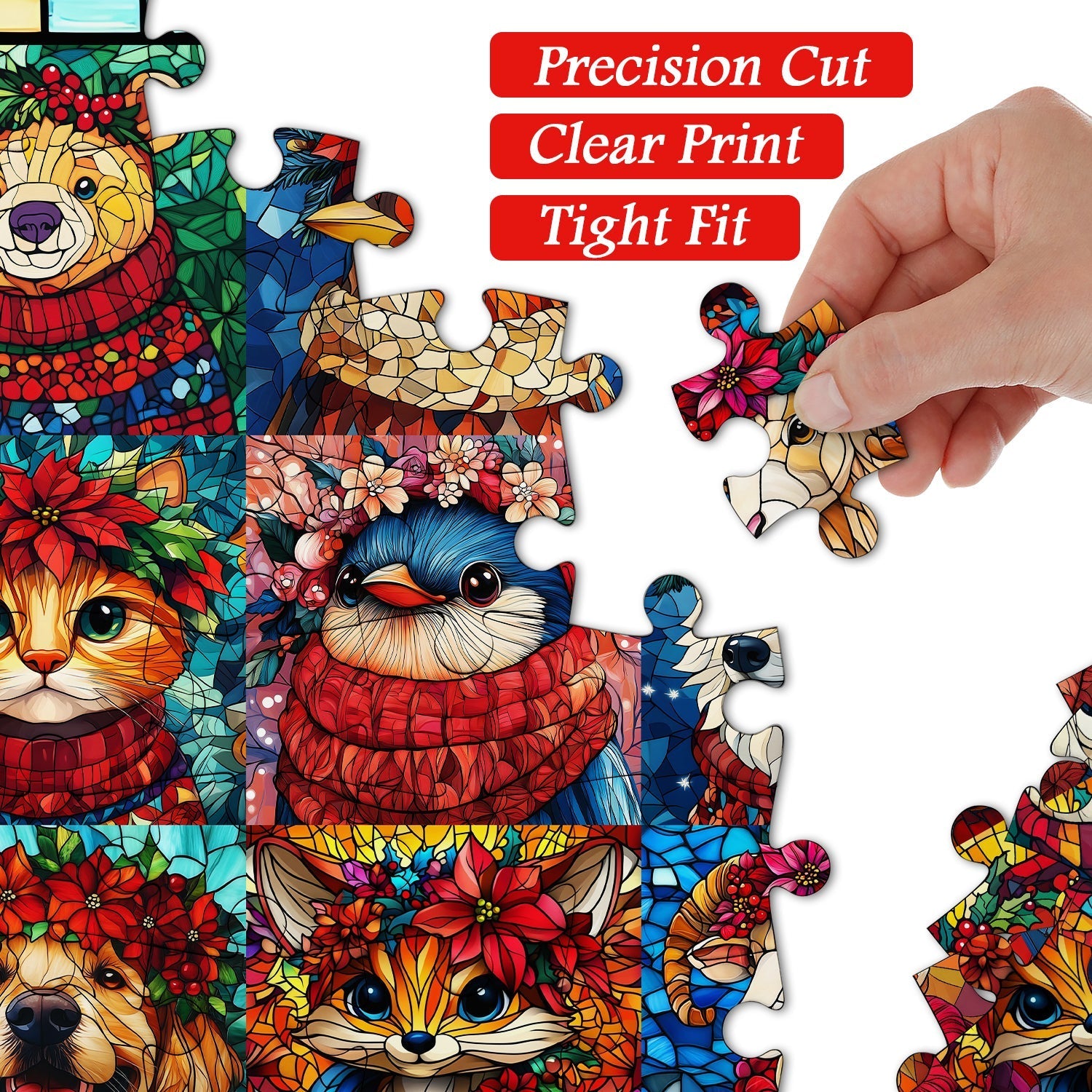 Ghirlande per animali natalizi puzzle puzzle 1000 pezzi