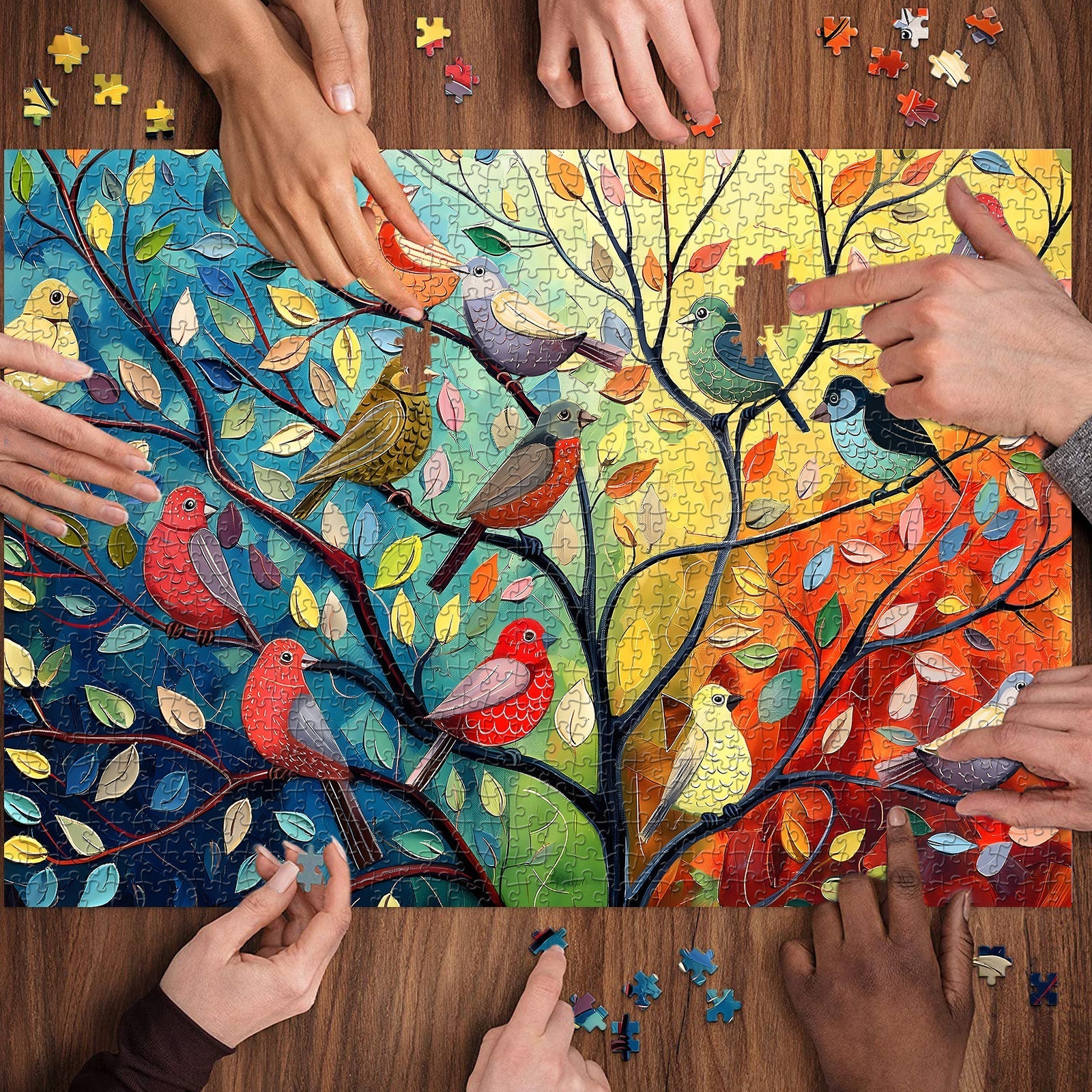 Blooming Flock Jigsaw Puzzle 1000 pièces