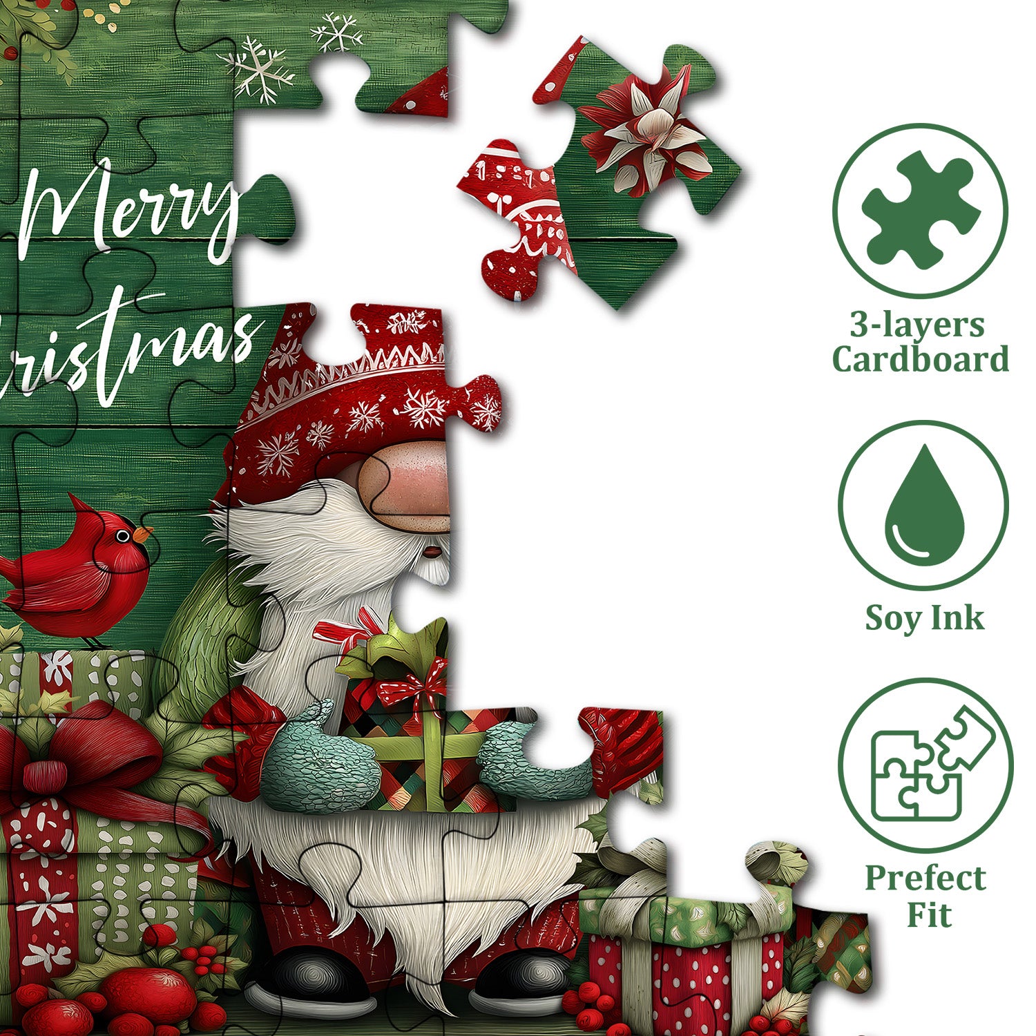 Christmas Gnome Jigsaw Puzzle 1000 Pieces