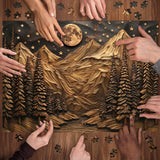 Puzzle de la foule sur bois Puzzles 1000 pièces