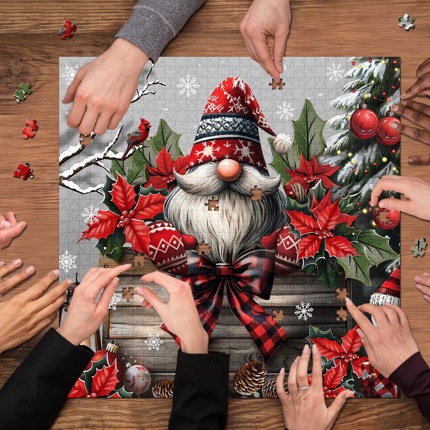 Christmas Gnome Jigsaw Puzzle 1000 Pieces
