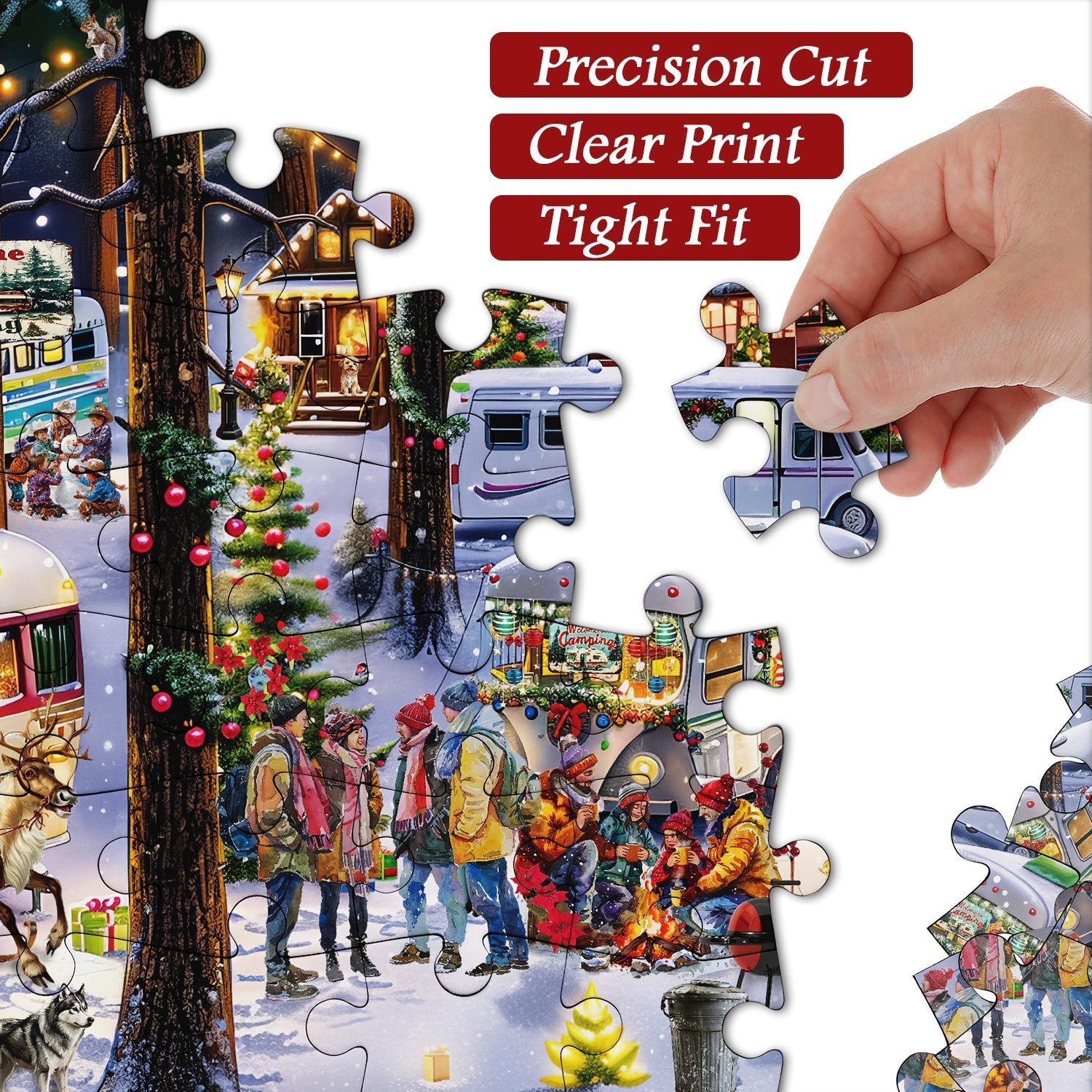 Puzzle da campeggio di Natale 1000 pezzi