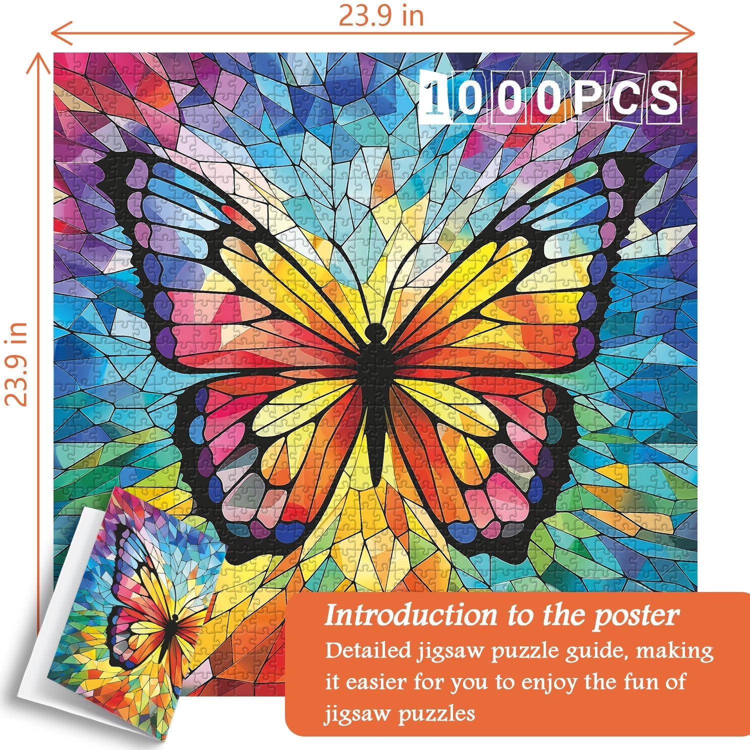 Puzzle puzzle a farfalla cromatica 1000 pezzi