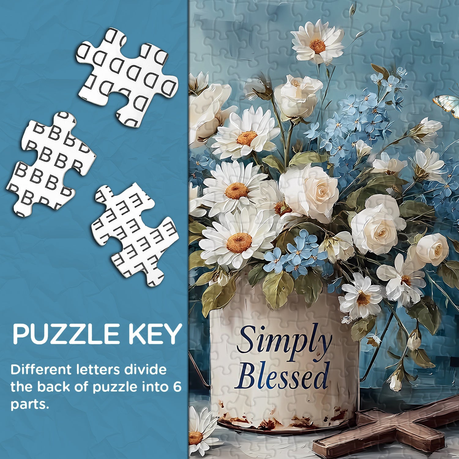Blumen -Chaptears -Puzzle 1000 Stücke