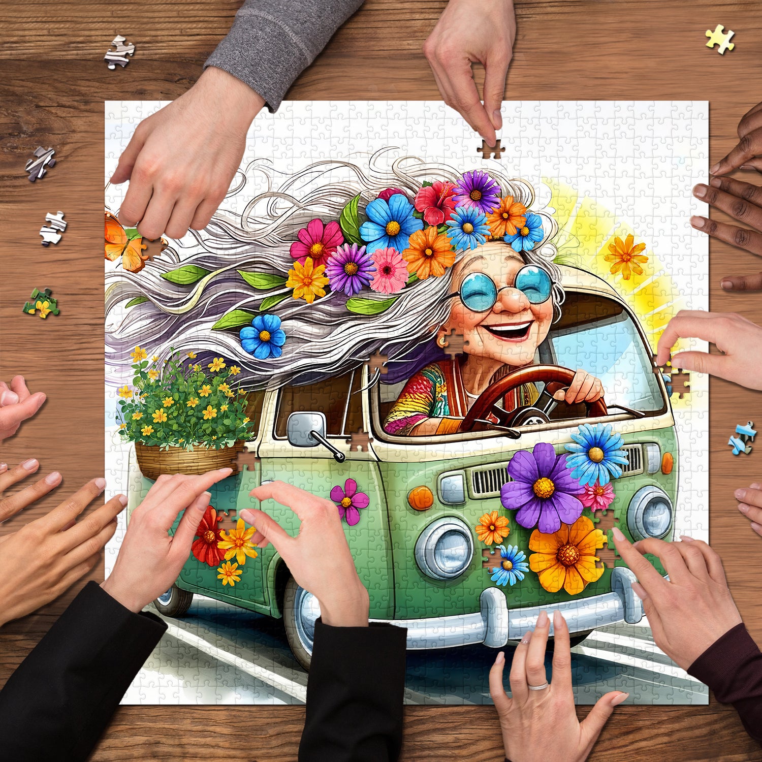 Banny’s Flower Van Jigsaw Entra 1000 pezzi