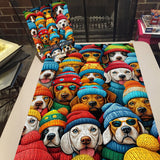Lindo gorro de moda de perros rompecabezas 1000 piezas