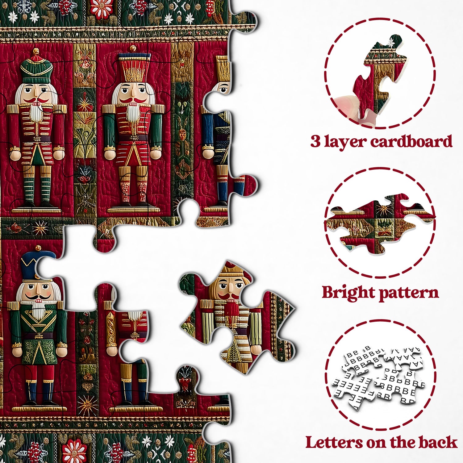 Christmas Nutcrackers Jigsaw Puzzle 1000 Pieces