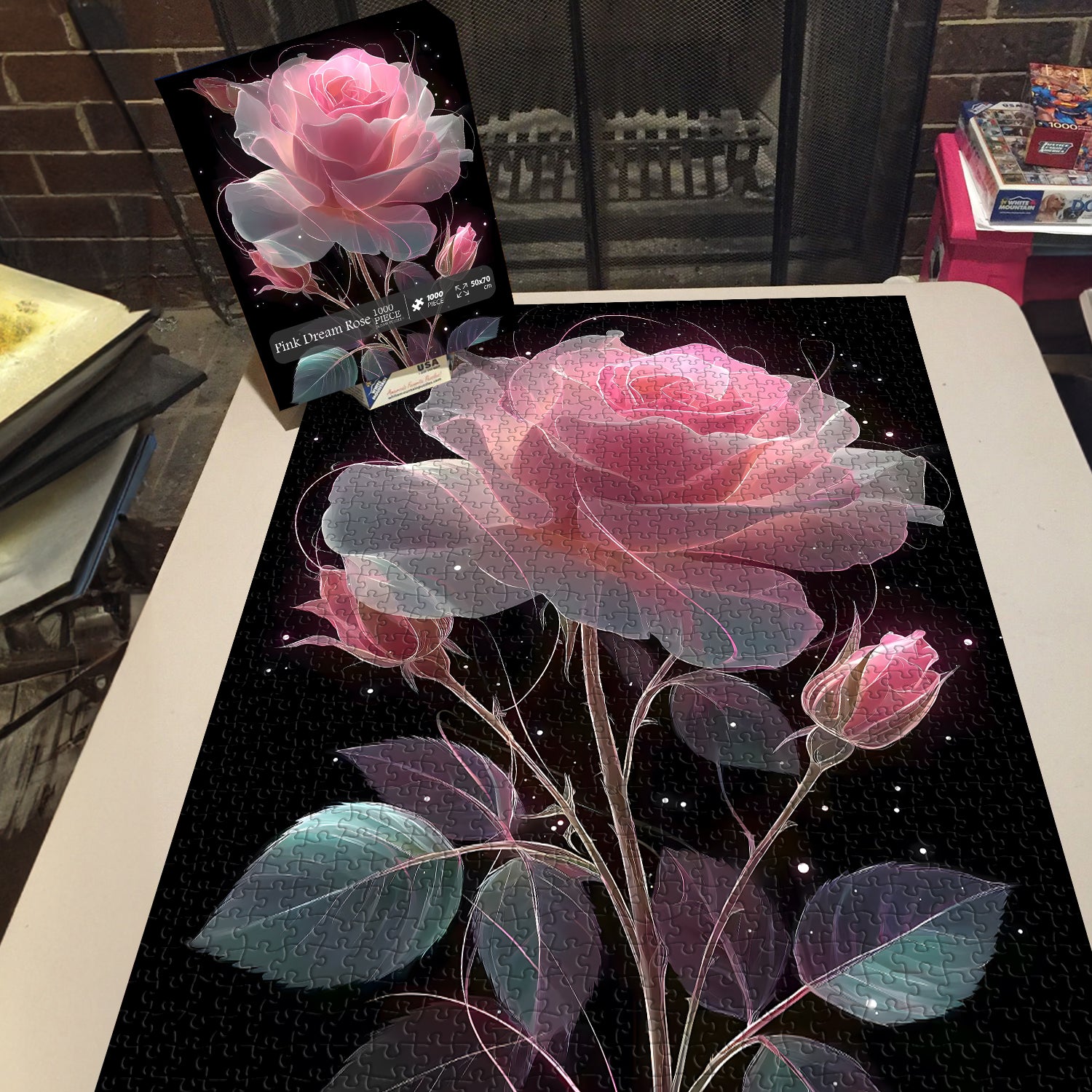 Regentropfen Rose Jigsaw Rätsel 1000 Stücke