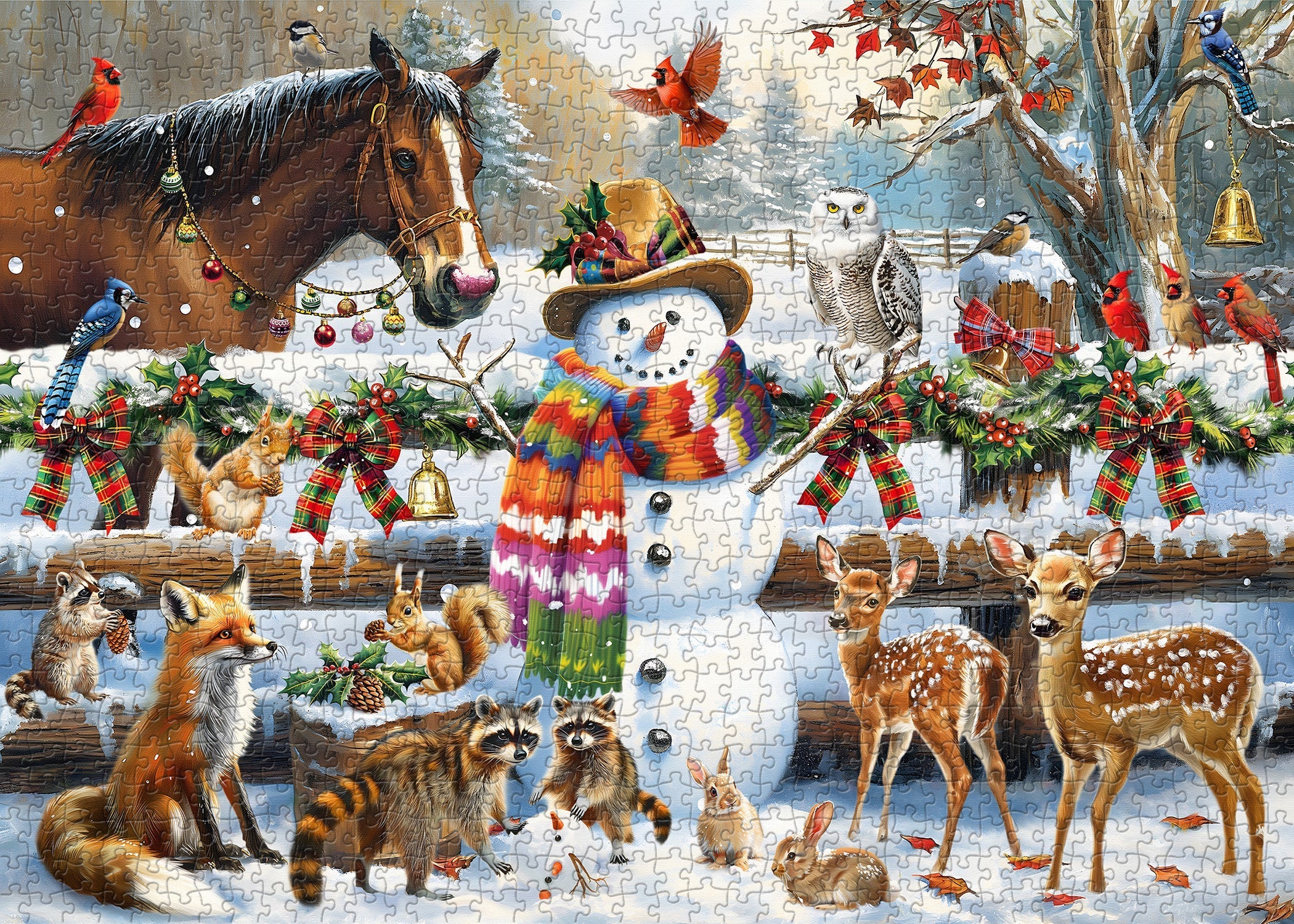 Pezzi 1000 pezzi per la festa per animali di Natale 1000 pezzi