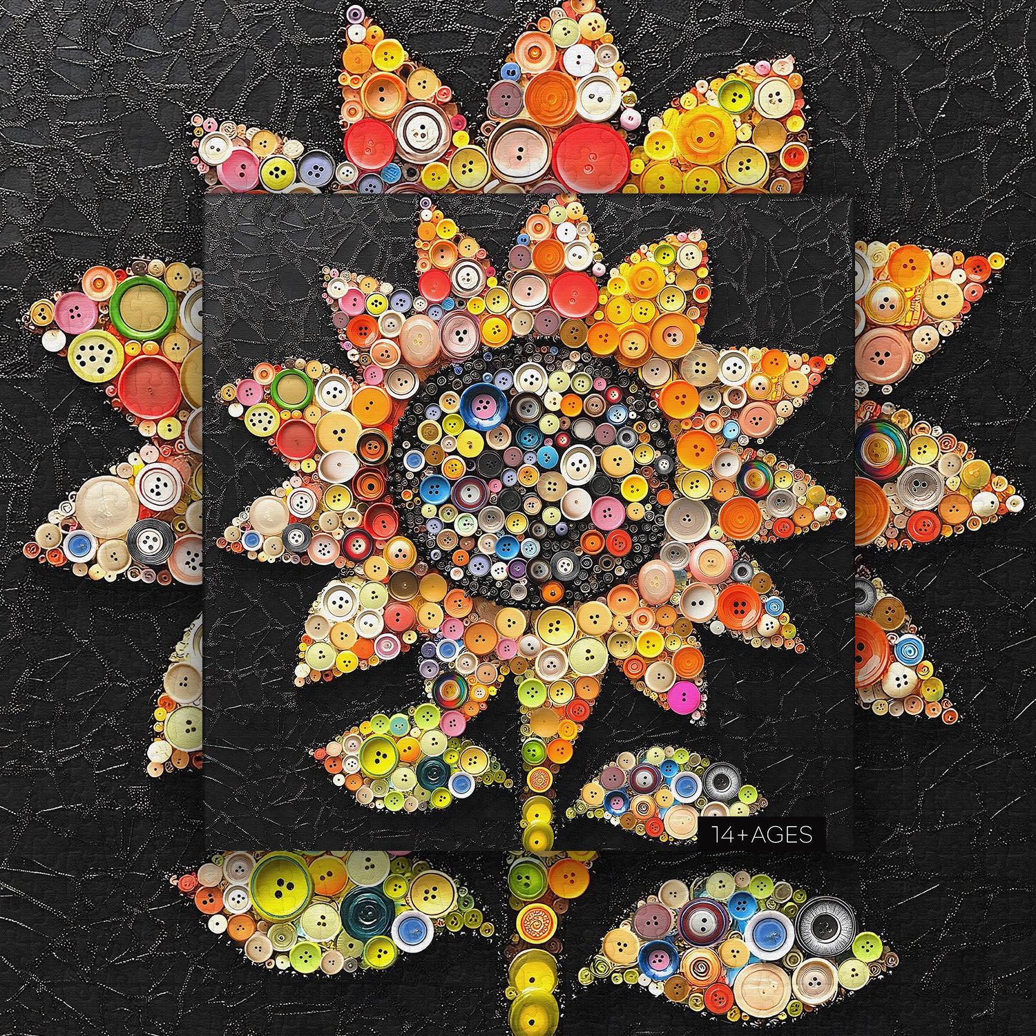 Pulsante girasole puzzle puzzle 1000 pezzi