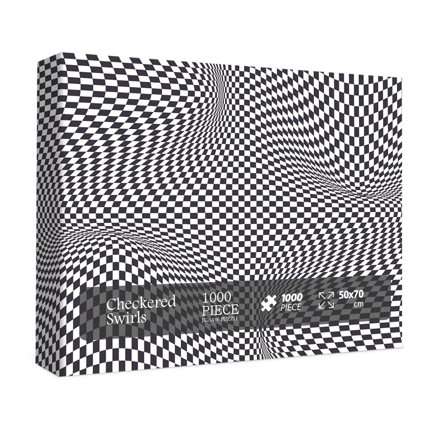 Puzzle à carreaux à carreaux noir et blanc 1000 pièces