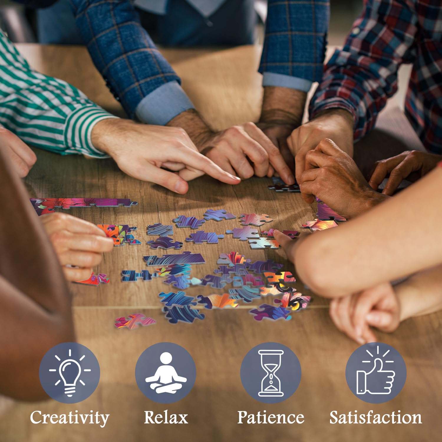 Lupo e fiori puzzle puzzle 1000 pezzi