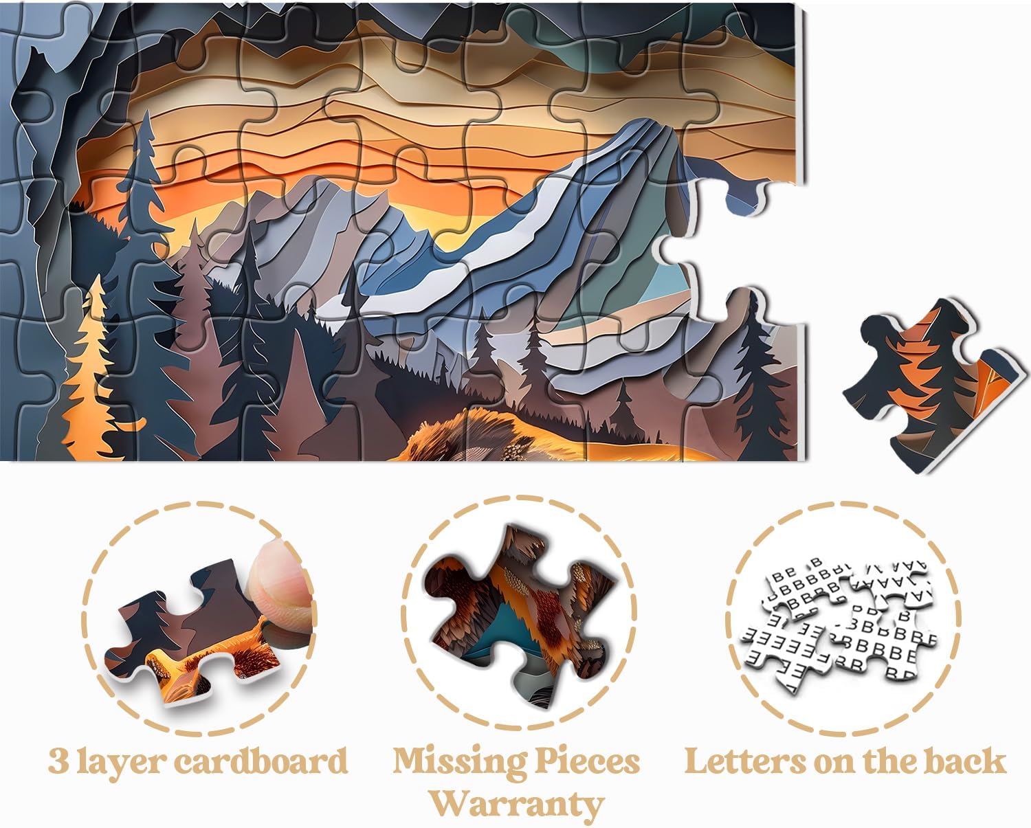 Puzzle de la puzzle de Bear's Journey 1000 pièces