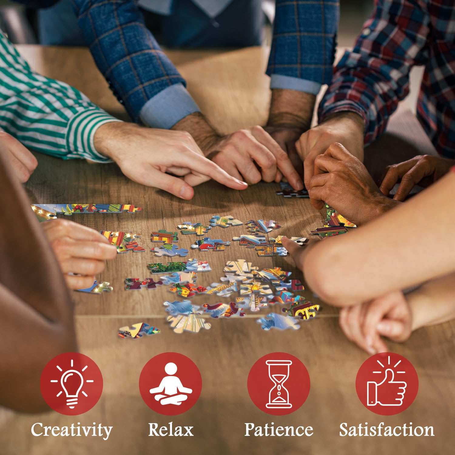 Happy Christmas Street Jigsaw Puzzle 1000 pezzi
