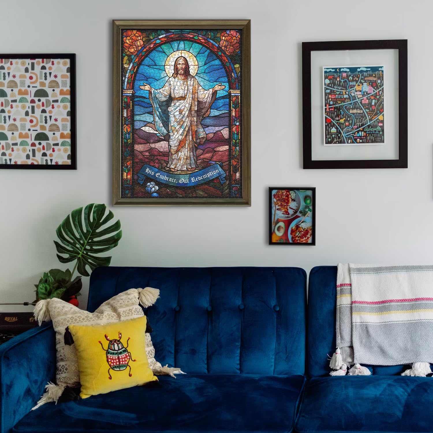 Vetro colorato Gesù Cristo Jigsaw Puzzle 1000 pezzi