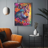 Lupo e fiori puzzle puzzle 1000 pezzi