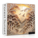 3d Forest Sunset Puzzle Puzzle 1000 pièces