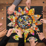 Pulsante girasole puzzle puzzle 1000 pezzi
