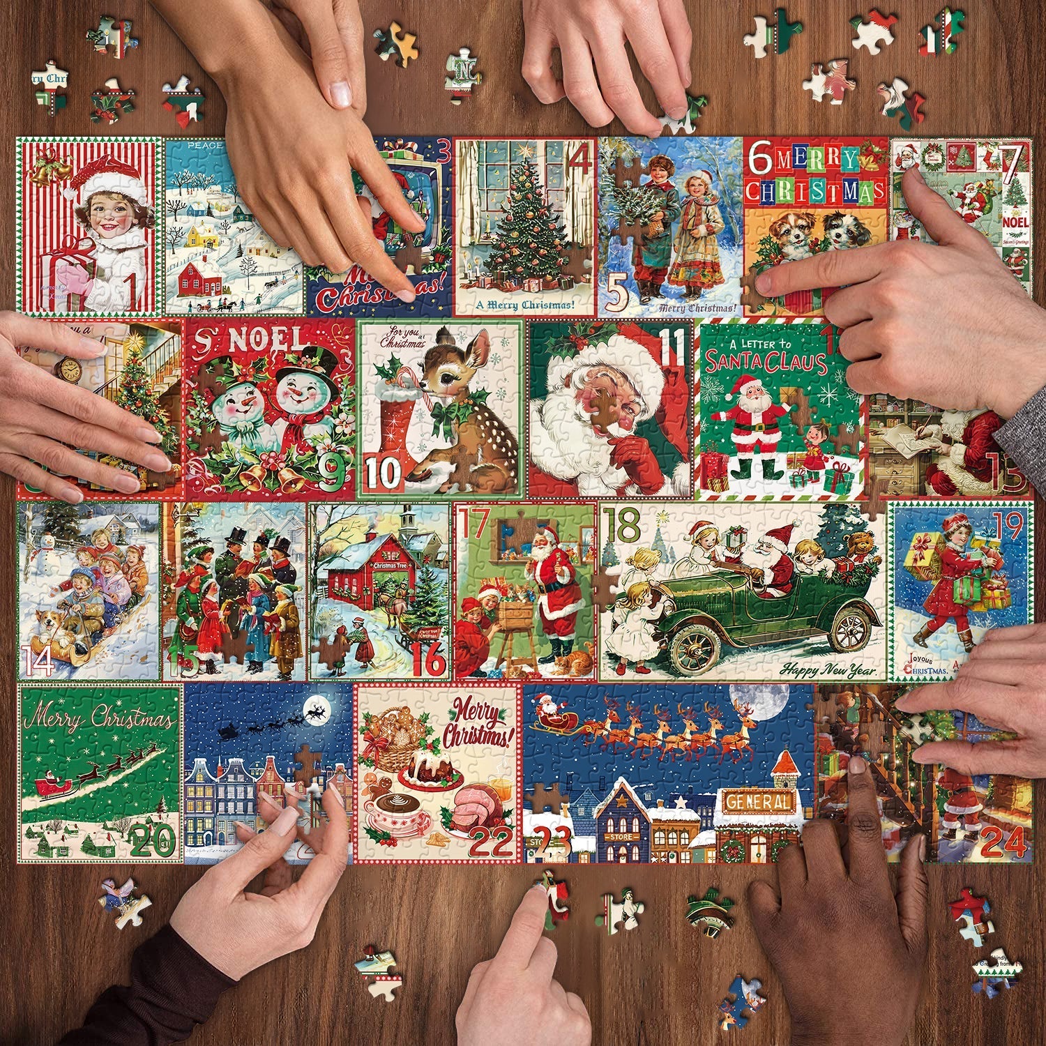 Calendario de Navidad Rompecabezas Puzzle 1000 piezas