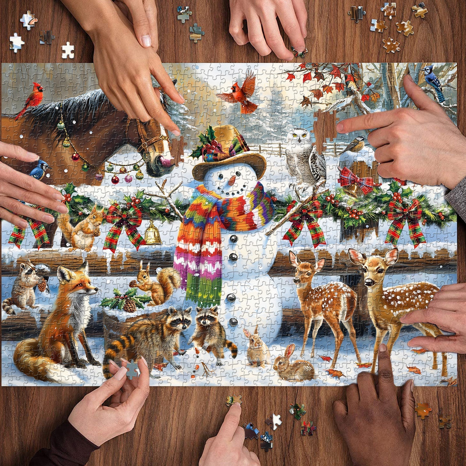 Pezzi 1000 pezzi per la festa per animali di Natale 1000 pezzi