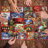 ILLUSTRAZIONE DI ILLUSTRAZIONE AVVENTIVO CALENDARIO AVVENTI PUALLE 1000 pezzi