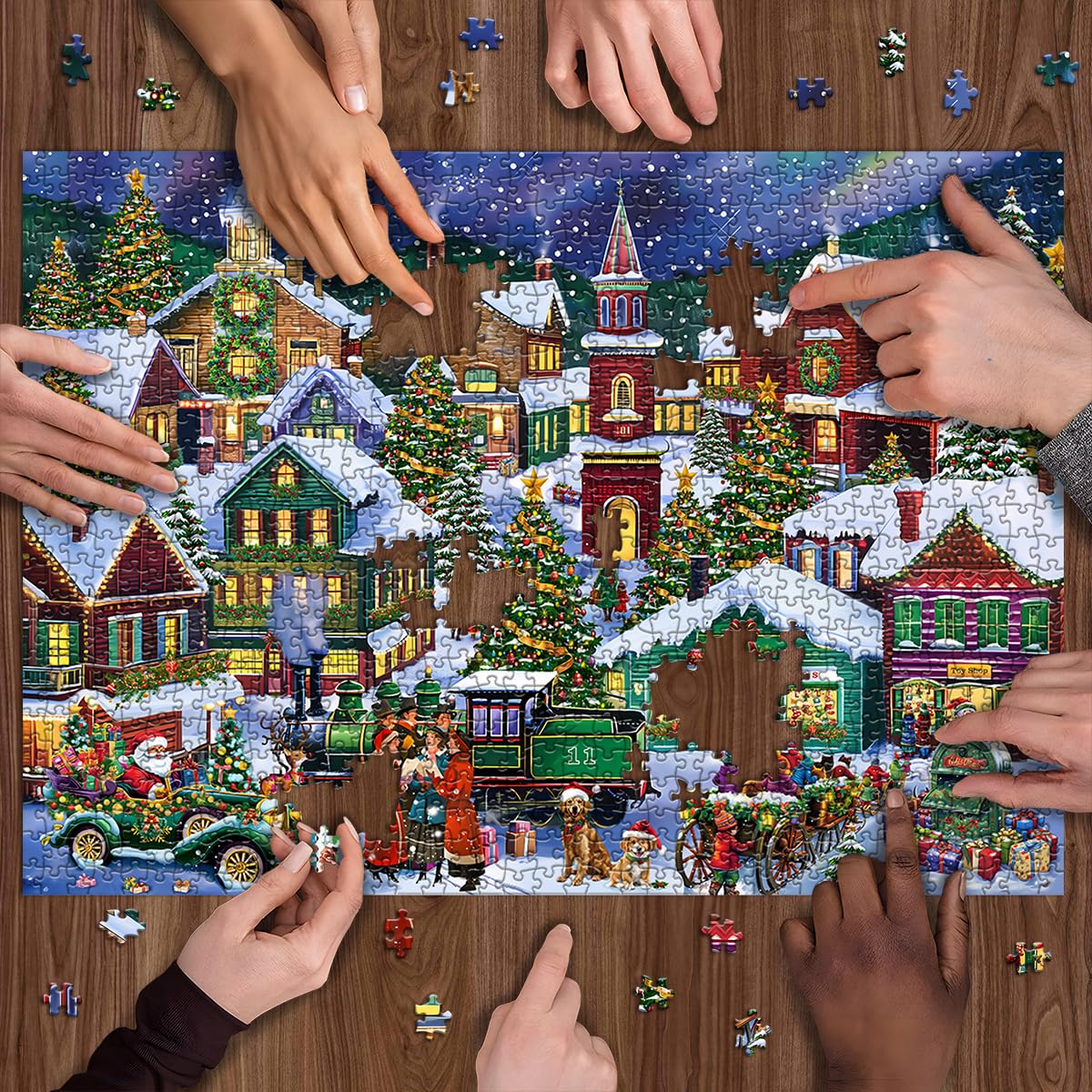 Calendario per l'avvento di Natale Gioioso di Natale PUZLE 1000 pezzi