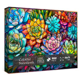 Vitraux colorés succulents puzzle 1000 pièces de puzzle 1000 pièces