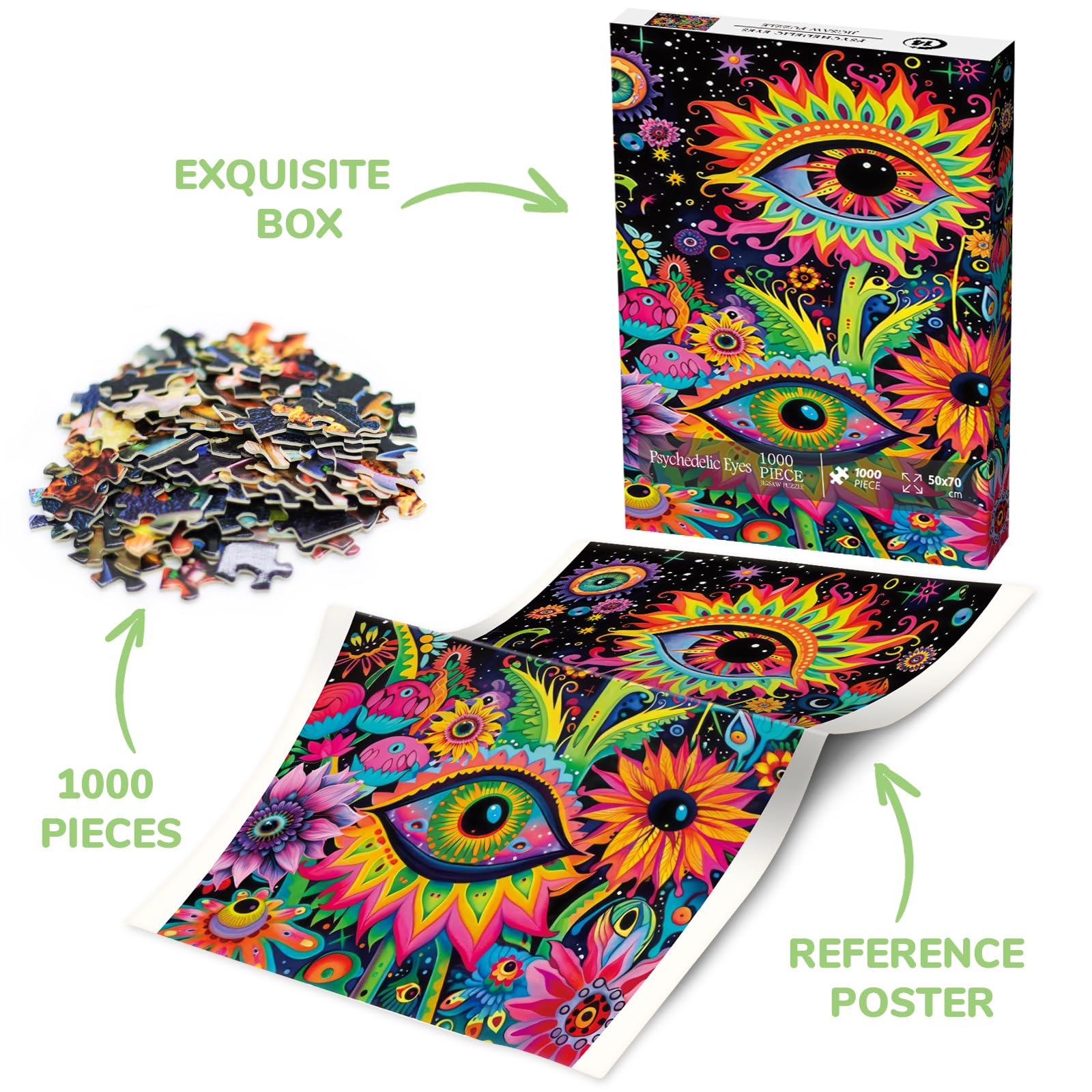 Psichedelic Eyes Calsaw Puzzle 1000 pezzi