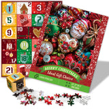 Adventskalender des Weihnachtsgedächtnisses Jigsaw Puzzle 1000 Stücke